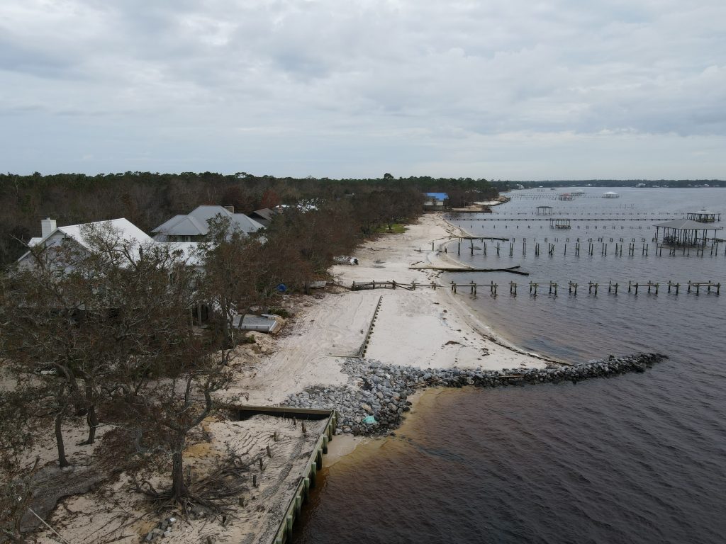 Living shoreline intact after hurricane sally